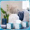 Bencailor 12 Pack Christmas Facial Tissues Cube Boxes Winter Square Tissues Cube Boxes 600 Sheets 3 Ply Small Xmas Tissues Cover for Home Car Accessories(Snowflake) view 2