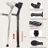 1 Pair Cane, Aluminum Forearm Crutch, Adjustable Height Walking Sticks for Men and Women with Height 140-185Cm Chaser of Light view 3