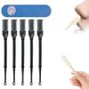 Nasal Hair Cutter,2024 New Double Sided Nose Hair Knife Nose Manual Nose Hair Trimmer,360 Rotating Nasal Hair Razor Cutter with Ear Picker for Women and Men (Black, 5pcs) view 1