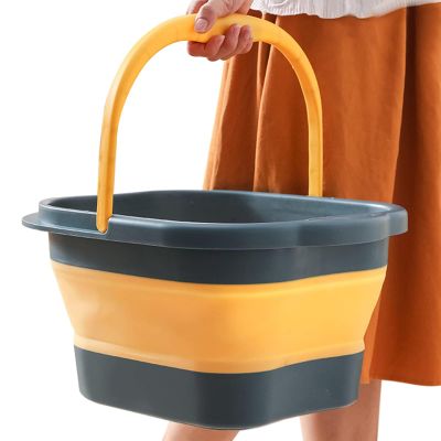 YYLDPFDC Collapsible Foot Bath Basin, Tub Basin Tools Foot Spa Foldable Footbath Tub, Foot SPA Bath Tub, Collapsible Pedicure Bowl with Carry Handle, Pedicure Foot Soak Bath (Green)