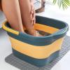 YYLDPFDC Collapsible Foot Bath Basin, Tub Basin Tools Foot Spa Foldable Footbath Tub, Foot SPA Bath Tub, Collapsible Pedicure Bowl with Carry Handle, Pedicure Foot Soak Bath (Green) view 3