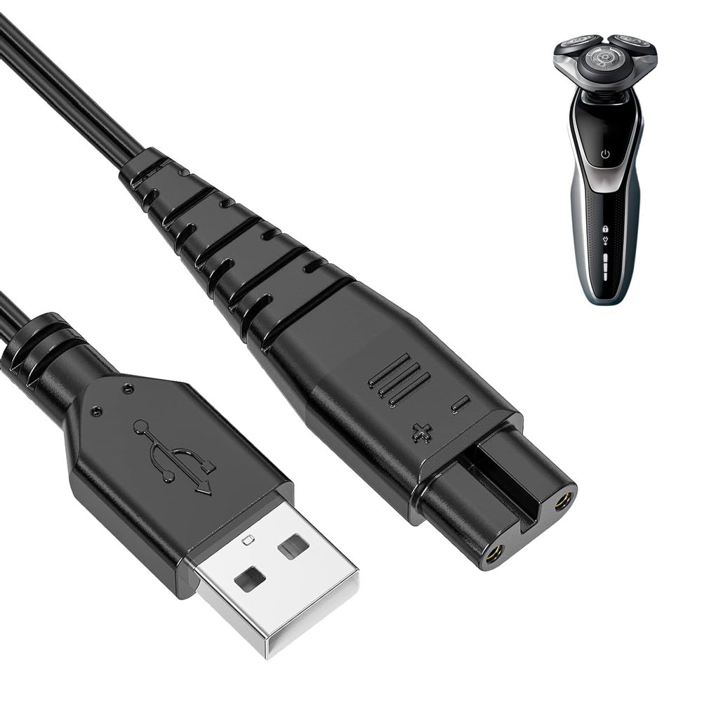 Shaver Charger Cable for Hatteker, USB One Blade Charging Cable, Replacement Razor Charger Cord, Shaver Beard Trimmer Charger, 1.5m Electric Razor USB Charging Cord RFC-588 RFC-598 RFC-690 RSCX-7568