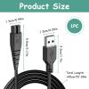 Shaver Charger Cable for Hatteker, USB One Blade Charging Cable, Replacement Razor Charger Cord, Shaver Beard Trimmer Charger, 1.5m Electric Razor USB Charging Cord RFC-588 RFC-598 RFC-690 RSCX-7568 view 2