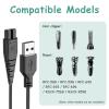 Shaver Charger Cable for Hatteker, USB One Blade Charging Cable, Replacement Razor Charger Cord, Shaver Beard Trimmer Charger, 1.5m Electric Razor USB Charging Cord RFC-588 RFC-598 RFC-690 RSCX-7568 view 3