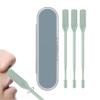 2024 2-in-1 Nasal Hair Cutter, Nostril Hair Remover Tool, Newest Double Sided Nose Hair Knife, Portable Manual 360 Rotating Nose Hair Trimmer with Ear Picker for Women Men   (Light Green) view 1