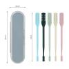 2024 2-in-1 Nasal Hair Cutter, Nostril Hair Remover Tool, Newest Double Sided Nose Hair Knife, Portable Manual 360 Rotating Nose Hair Trimmer with Ear Picker for Women Men   (Light Green) view 2