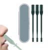 2024 2-in-1 Nasal Hair Cutter, Nostril Hair Remover Tool, Newest Double Sided Nose Hair Knife, Portable Manual 360 Rotating Nose Hair Trimmer with Ear Picker for Women Men   (Green) view 1