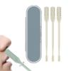 2024 2-in-1 Nasal Hair Cutter, Nostril Hair Remover Tool, Newest Double Sided Nose Hair Knife, Portable Manual 360 Rotating Nose Hair Trimmer with Ear Picker for Women Men (Yellow) view 1