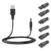 7 Pcs 5V USB One Blade Shaver Charger Cable, Charging Cable Replacement, Shaver Charger Kit, Multi-Compatible Charging Set for Electric Shavers Clippers, Adapter Heads, USB Powered Portable Design view 1