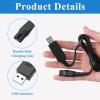 15V Shaver Charger Cable, USB One Blade Charger QP6650 Compatible with Shavers Series 3000 5000 7000 9000 & OneBlade Models QP6651 QP6520 QP6550, Portable Electric Razor Charging Cord (100cm) view 3