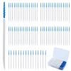 240 Pcs Tooth Picks Floss Sticks,Floss Brushes,toothpicks,interdental Brushes,Dual-Use interdental Brushes, Silicone Tooth Floss Picks interdental Brush Toothpick Teeth Brush for Braces Oral Cleaning view 1