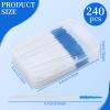 240 Pcs Tooth Picks Floss Sticks,Floss Brushes,toothpicks,interdental Brushes,Dual-Use interdental Brushes, Silicone Tooth Floss Picks interdental Brush Toothpick Teeth Brush for Braces Oral Cleaning view 2