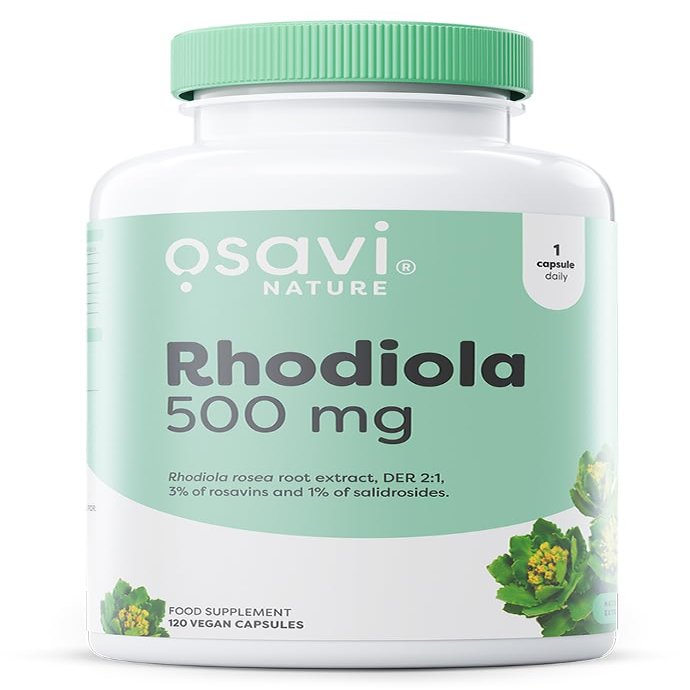 Osavi Rhodiola 500 mg 120 Vegan Capsules | Standardized Rhodiola Rosea Root Extract | Supports Mental & Physical Wellbeing | Supports The Reduction of Fatigue and Stress