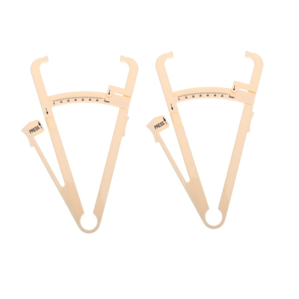 Anneome 2pcs Handheld Skinfold Caliper Body Fat Measurement Device for Men Women Accurate Body Fat Ruler Tester for Fitness Tracking and Composition Analysis