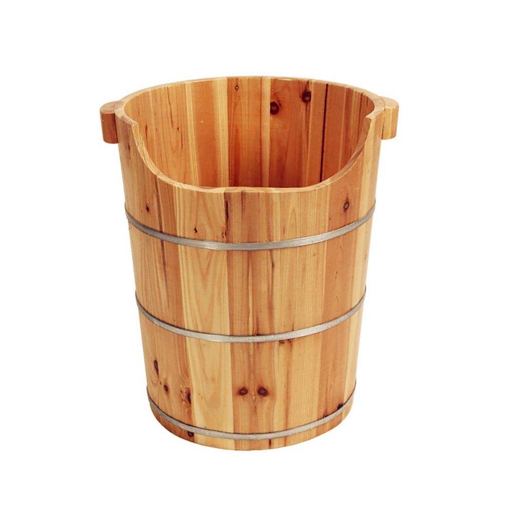JDHSKCF Sauna Wooden Bucket,Spa, Sauna,Soak,Handmade Massage Bucket Foot Bath,Foot Spa Wash Bucket Feet Bath Basin Tub Present vision hopeful Selfless dedication
