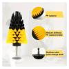 7pcs Moving Brush Head, Electric Cleaning Brush, Yellow 7-piece Set, Electric Drill Brush Head Set Household Items view 2
