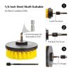 7pcs Moving Brush Head, Electric Cleaning Brush, Yellow 7-piece Set, Electric Drill Brush Head Set Household Items view 3