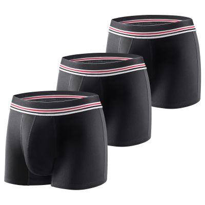 Carer 3 Pack Men's Incontinence Boxer Brief Washable Light & Thin Cotton Incontinence Pants with 80 ML Absorbent Pad Prevents Bladder Leaks Designed for Mild Incontinence Black L