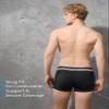 Carer 3 Pack Men's Incontinence Boxer Brief Washable Light & Thin Cotton Incontinence Pants with 80 ML Absorbent Pad Prevents Bladder Leaks Designed for Mild Incontinence Black L view 4