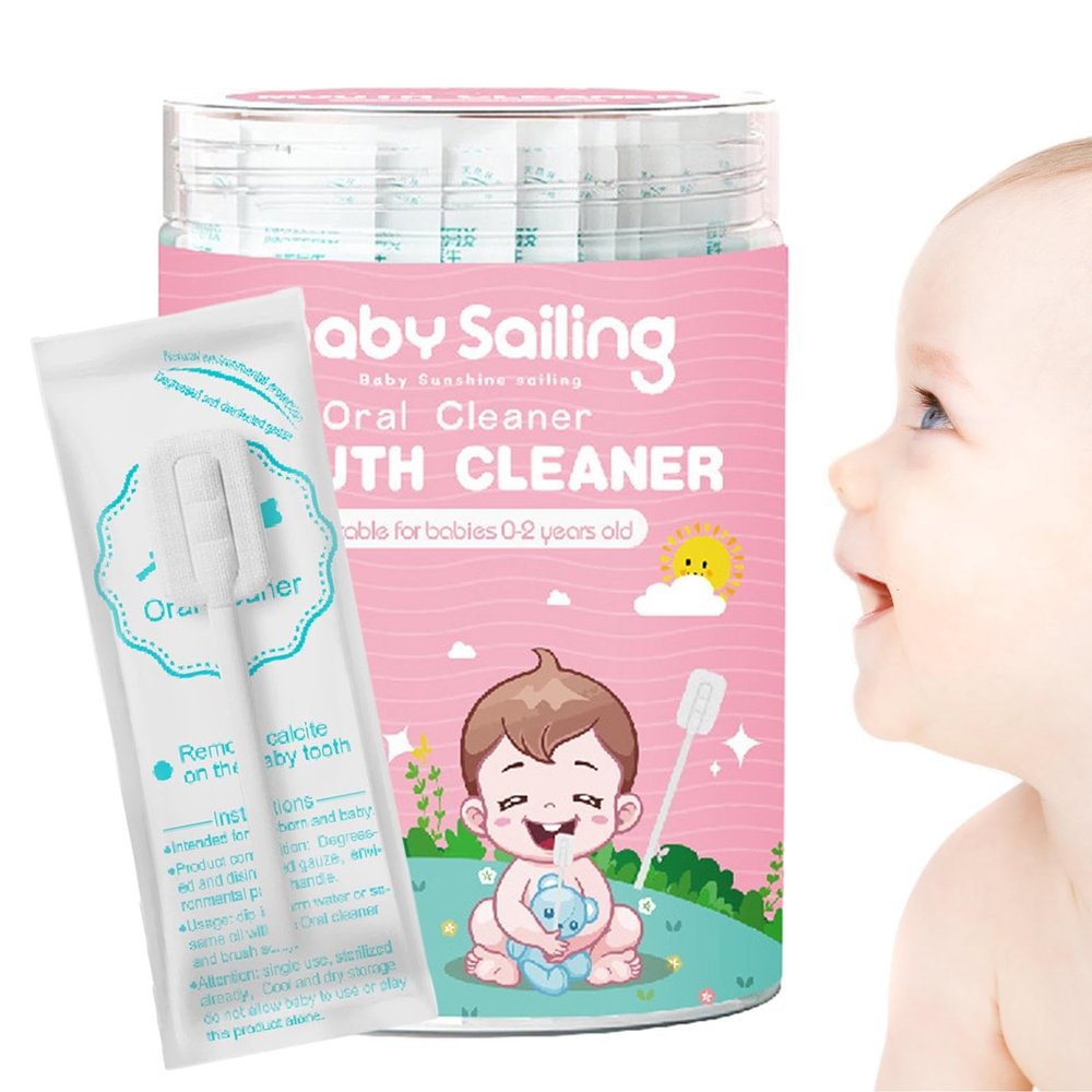 Baby Mouth Cleaner, Oral Gauze Gum Cleaner Stick | Flexible and Gentle Tongue Cleaner Skim Gauze, Comfortable and Portable Oral Tongue Gauze Gum Cleaner Stick for Tooth