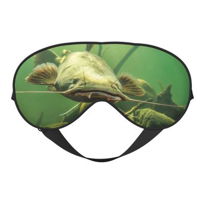 YFSGDLBN Underwater Catfish Printed Soft Eye Mask Sleep Aid Eye Mask Blackout Sleep Mask