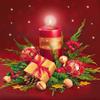3-Ply Maki Xmas Decoupage Tissue Paper Napkins Decorative Christmas Serviettes 33cm x 33cm - Pack of 20 (Red Candle Rich Composition) view 1