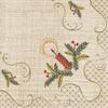 3-Ply Daisy Xmas Decoupage Tissue Paper Napkins Decorative Christmas Serviettes 33cm x 33cm - Pack of 20 (Classic Christmas Embroidery) view 1