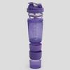 Phoenix Fitness Protein Shaker Bottle with Storage Compartments - 500ml Leakproof BPA Free Easy Clean Bottle for Powder Shakes, Supplements, Vitamins & Snacks - Purple view 2
