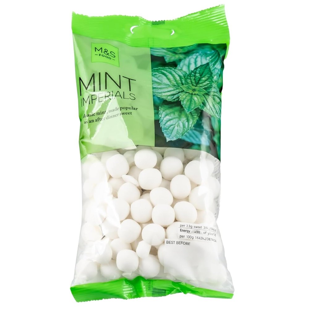 M&S Mint Imperials, Traditional After Dinner Mint Sweets, Vegetarian 225g (4 Pack)