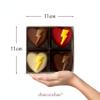 Choc on Choc - Love Struck Chocolate Box - Handmade Belgian Chocolate Gift - Milk, Dark & White Chocolate Hearts with Lightning Bolts - Romantic Valentines Day Treat - 175g view 3
