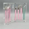 Tweezer Holder Stand, Thickened Acrylic Magnetic Transparent Eyelash Extension Tweezers Organizer with 8 Holes for Beauty Eyelash Shop, Nail Salon, Beauty Salon view 2