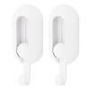 Wall Hooks Adhesive Hooks Waterproof Rotating Foldable Wall Hooks for Kitchen Bedroom Bathroom 2 Pack view 1