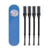 2-in-1 Nasal Hair Cutter, 360 Rotating Shaving with Ear Canal Cleaner, Portable Nose Hair Knife Manual Nose Hair Trimmer Nostril Hair Remover Tool(4pcs Black) view 1