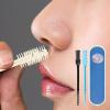 2-in-1 Nasal Hair Cutter, 360 Rotating Shaving with Ear Canal Cleaner, Portable Nose Hair Knife Manual Nose Hair Trimmer Nostril Hair Remover Tool(4pcs Black) view 2