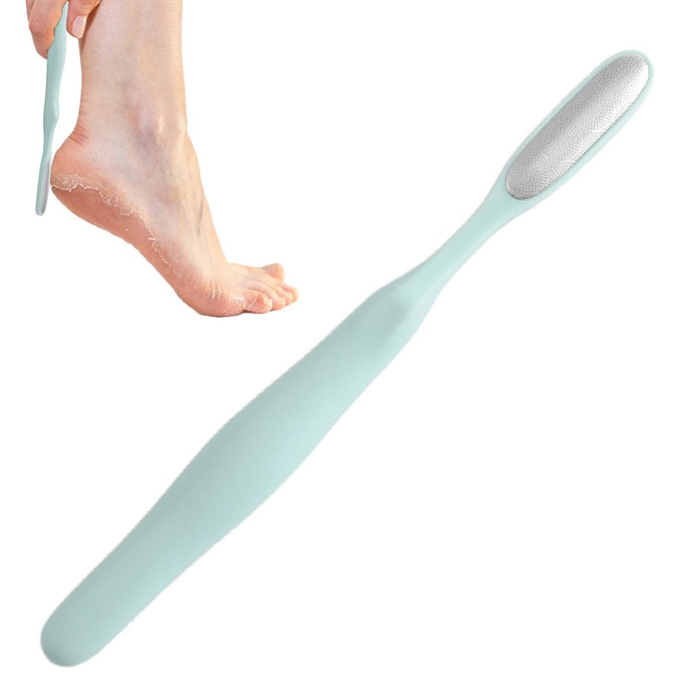 Pedicure Foot File,Foot File Callus Remover Foot Scrubber - Shower Foot Scrubber Skin Removal Foot File Callus Remover Long Handled Toe Brush for Wet and Dry Feet