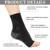 2Pairs Plantar Fasciitis Socks, Professional Ankle Compression Socks Functional Socks for Neuropathy,Neuro Socks for Men Women (Black L) view 3