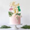 Flock I'm 30 Cake Topper, Hawaiian 30th Birthday Decorations, Aloha 30, Summer Tropical 30th Birthday Party Decorations, Gold Glitter view 4