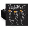 Whaline 50Pcs Halloween Skull Paper Napkins Dancing Skeleton Pumpkin Black Disposable Luncheon Dinner Table Napkins for Holiday Trick or Treat Party Decor Supplies view 1