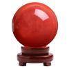 CRPPSYYR Red Crystal Ball Red Artificial Melting Casting Crystal Sphere Ball Natural Red Crystal Ruby Ball Sphere Meditation Healing Feng Shui Divination Sphere Home Decoration Gift,300-310mm view 1