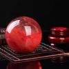CRPPSYYR Red Crystal Ball Red Artificial Melting Casting Crystal Sphere Ball Natural Red Crystal Ruby Ball Sphere Meditation Healing Feng Shui Divination Sphere Home Decoration Gift,300-310mm view 4