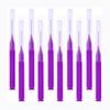 50 Pcs Interdental Brushes, Toothpick Dental Brushes Teeth Cleaning Brushes, Portable Dental Floss Brushes for Braces Oral Cleaning (Purple) view 1