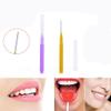 50 Pcs Interdental Brushes, Toothpick Dental Brushes Teeth Cleaning Brushes, Portable Dental Floss Brushes for Braces Oral Cleaning (Purple) view 3
