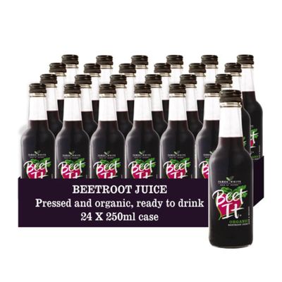 Beet It Organic Beetroot Juice (250ml x 24)  Picked and Pressed | No Added Sugar (Glass Bottle)