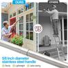 Cobweb Duster, 6.5 FT Stainless Steel Pole Cobweb Brush with Medium-Stiff Bristles for Walls Beams Shelves Iight Fixtures and Window Screens view 3