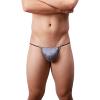 Mens Briefs Thong Sexy Bulge Pouch Jockstrap Men's Underwear Low Rise Men Briefs Sissy Lingerie Man Erotic Shapewear Thongs for Stag Do Fancy Dress Costume Grey view 2