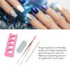 2 Set Nail Tweezers, Nail Art Tweezers, Straight Tip Nail Tweezers, Rhinestone Pickers Manicure Nail Art Tool Set with Finger Separator Sponge Sanding Bar for view 2