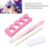 2 Set Nail Tweezers, Nail Art Tweezers, Straight Tip Nail Tweezers, Rhinestone Pickers Manicure Nail Art Tool Set with Finger Separator Sponge Sanding Bar for view 3