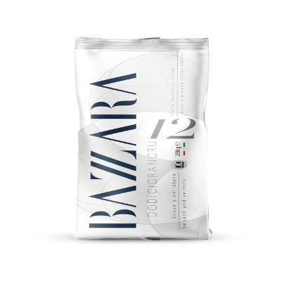 BAZZARA Dodicigrancru Coffee Beans - Medium Roast Whole Coffee Beans - 250 g. bag - 12 Origin Arabica Blend - Made in Italy - Aroma Saving Valve