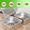 Dish Tub for Kitchen Sink, Dish Tub for Kitchen Sink Large Capacity Stainless Steel Basin with Rolled & Wide Edge Stackable Washing Basket for Fruit Vegetable Kitchen Accessories, with Drain Hole Was view 3