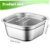 Dish Tub for Kitchen Sink, Dish Tub for Kitchen Sink Large Capacity Stainless Steel Basin with Rolled & Wide Edge Stackable Washing Basket for Fruit Vegetable Kitchen Accessories, No Drain Hole Wash view 2